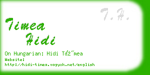 timea hidi business card